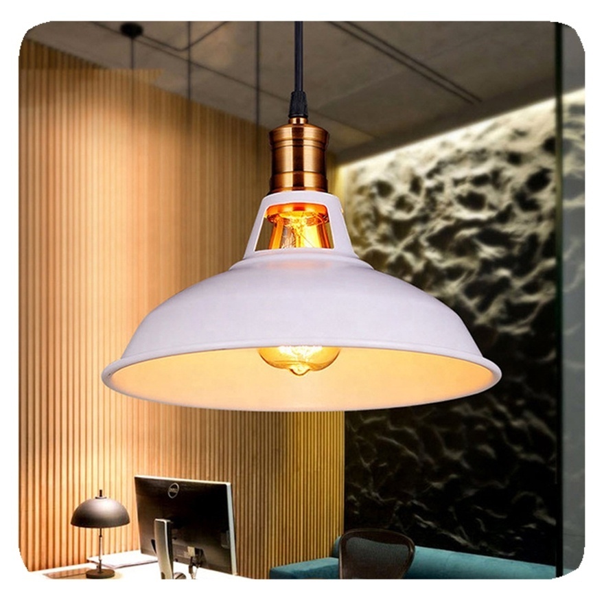 New Retro Black or White Personality Creative Chandeliers Ediso n Bulbs Industrial Pendant light Lamp