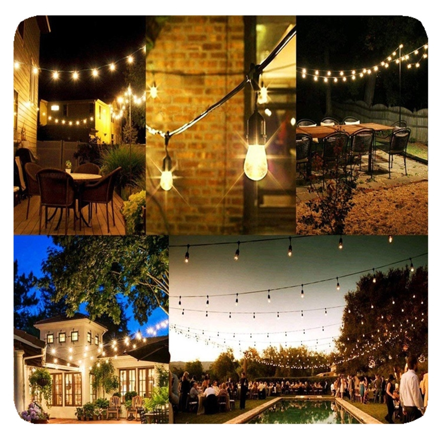 NEW Hot selling courtyard garden bistro string outdoor light chain bulbs LED decorative retro series lights