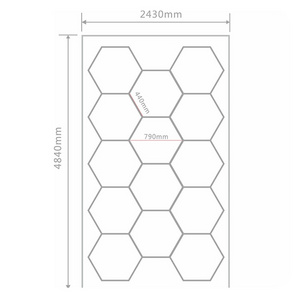 LIANGTE custom 2400*4800MM Hexagon Detailing Workshop Ceiling Car Shop And Garage honeycomb lights hexagonal led light