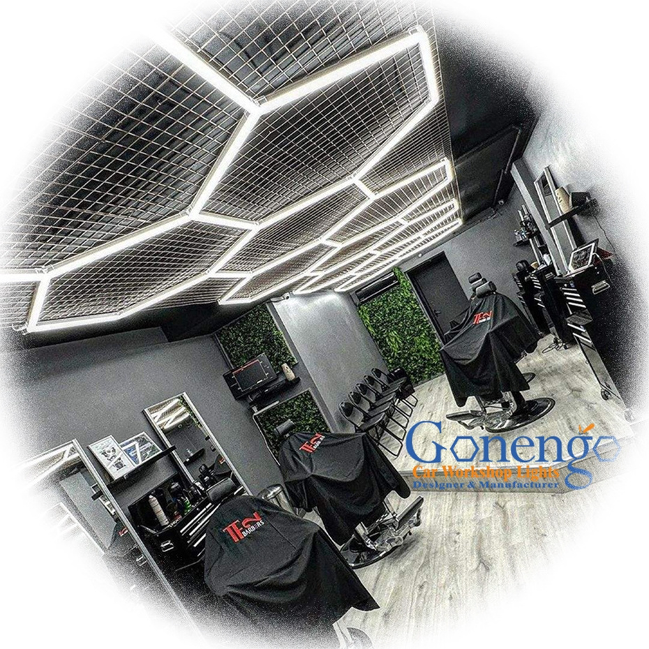 LIANGTE custom Multiple Scenarios Garage Gymnasium Barbershop Honeycomb Connectors Led Light For Hexagon Shape