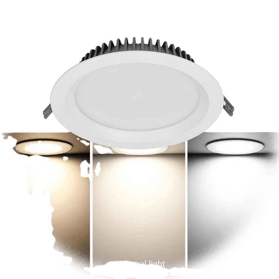 Custom Ip44 4 8 Inch Dimmable Fixture Commercial CCT 9w 12w 20w 30w 40w Smart Liangte Recessed Led Downlight Housing