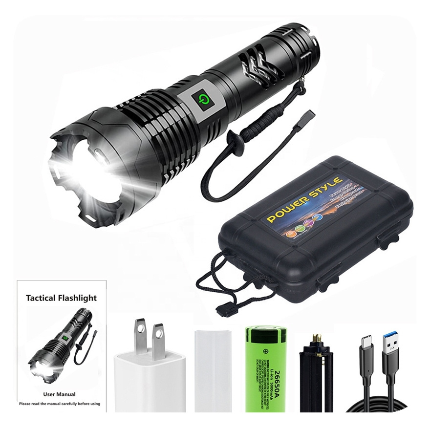 New Taikoo zoomable tactical camping sports outdoor rechargeable self defense torch light usb flashlight lamp