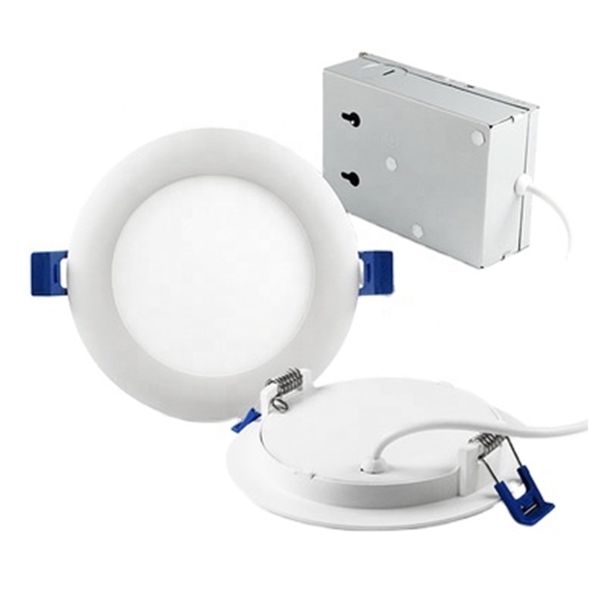 New Commercial 6W 9W IC Rated 4 6 Inch Recessed Low Profile With Junction Box 3 CCT Slim Round Panel Light LED Downlights Lamp