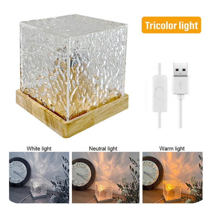 New Style Dream Crystal Sunset Led Romantic Bedroom Living Room Display Water Ripple Pattern Night Light lamp