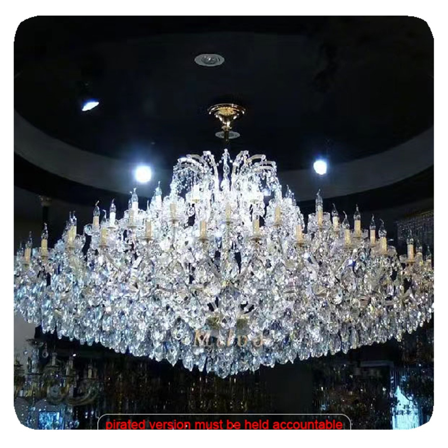 LIANGTE Custom Gold House Decoration Hotel Wedding Ceiling Lamp Globe Large Crystal Chandeliers For Hotels