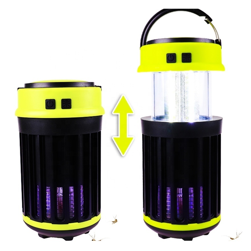 New Best Sale Outdoor Camp Electric Shock Type Mosquito Killer USB Rechargeable UV Light Bug Zapper Led Camping Lantern Lamp