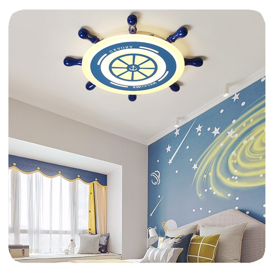 New Creative personality nautical children's room light cartoon warm bedroom study LED ceiling Lamp