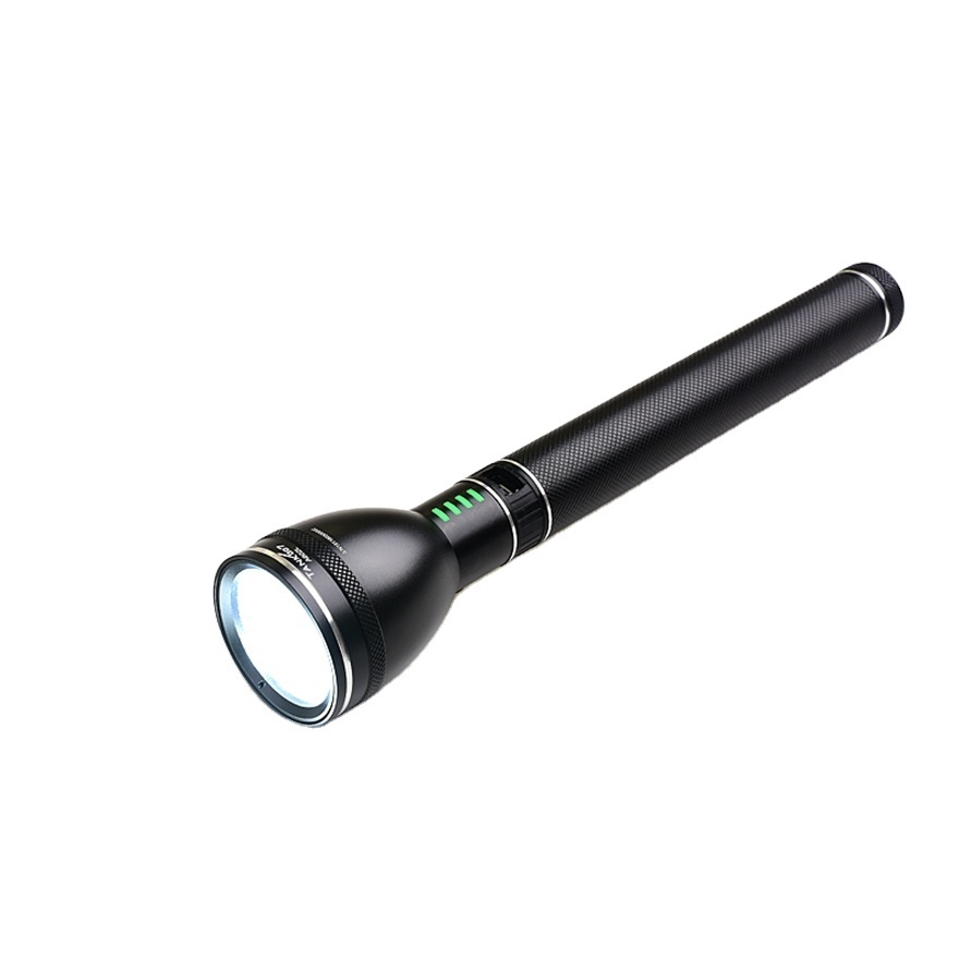 Liangte custom logo usb charged led torch long-range glare powerful brightness flashlight