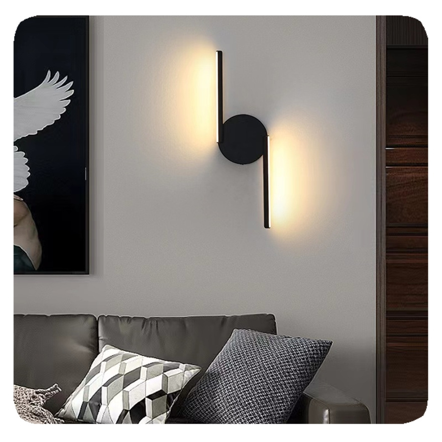 New Modern Black Decoration Up Down Outdoor Indoor Luxury Home Room Bedroom Hotel Bathroom Reading Light Led Wall Lamp