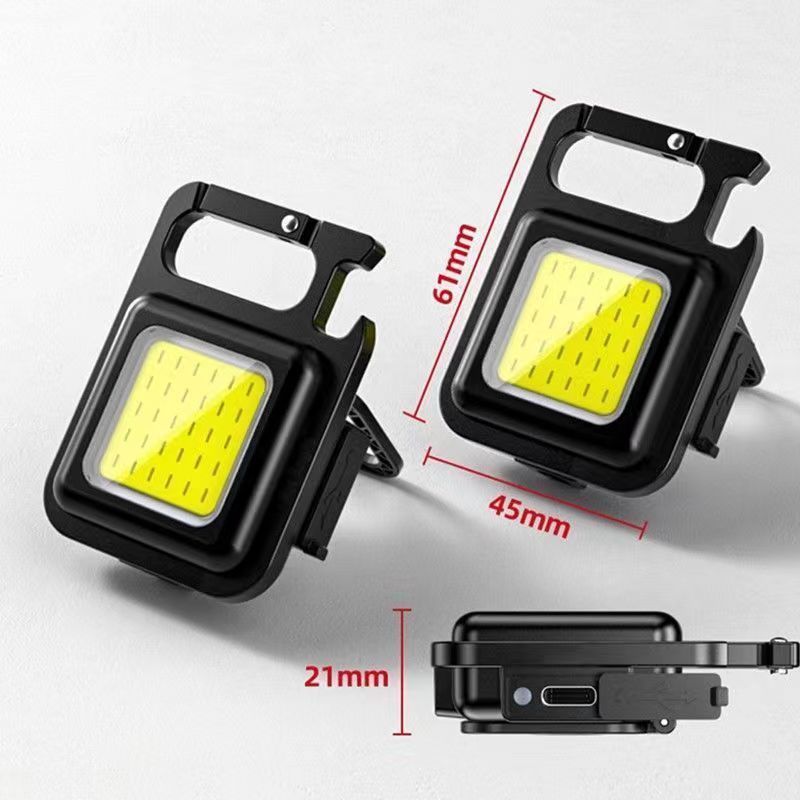 waterproof, diving flashlight 2024 Mini Aluminum Magnetic COB Led Camping keychain flashlight /keychain lamp light