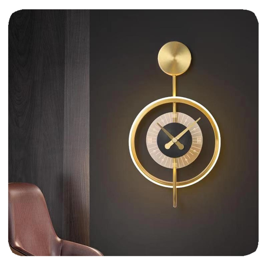 led New Design Modern With Light Decoration Hanging Clock Creative Classic Wall Sconces For Bedroom Lamp