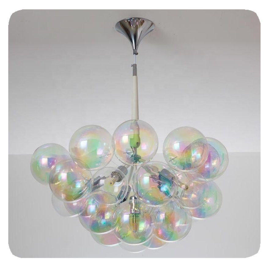 New Nordic warm bedroom bubble living dining chandelier children's room colorful glass lamps Lamp