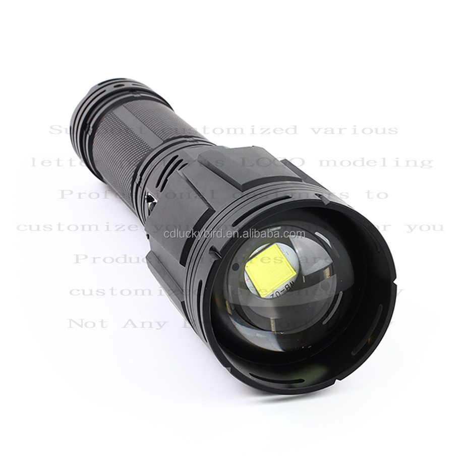 Custom Bright 15000lm Super Strong 100W Telescopic Zoom LED Flashlight with 7 modes 36 Core XHP360 IPX6 Waterproof Torch Light