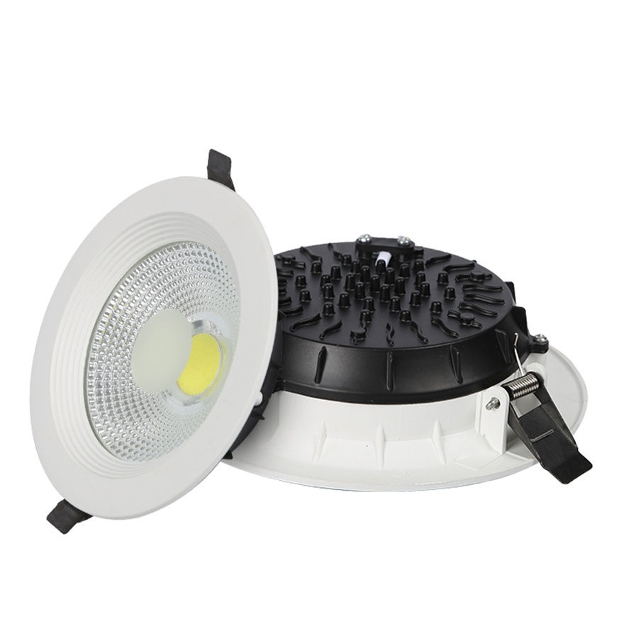 LIANGTE custom Factory indoor lighting recessed aluminum housing 7W 15W 30W COB led downlight double colors