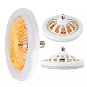 18 inch small modern bladeless ceiling fan with led light remote control flush mount living room bedroom children invisible