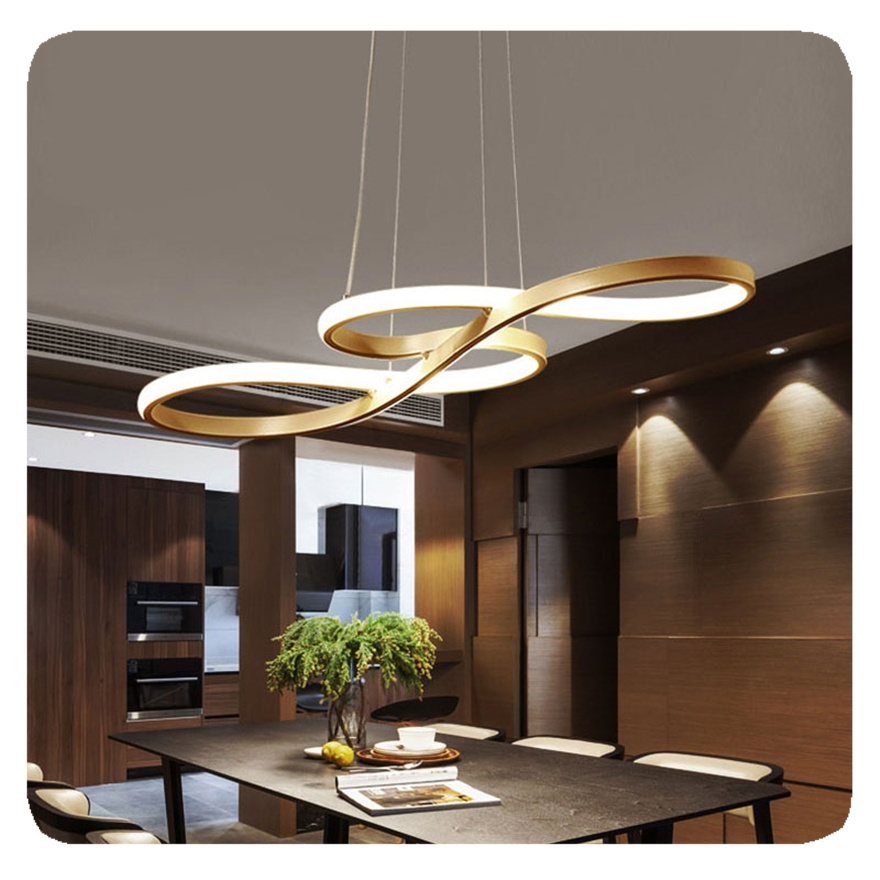 New Dropshipping Modern Led Chandeliers Pendant Lights Dining Living Room Home Lighting Chandelier Lamp Aluminum 2.1 Luxury Gold