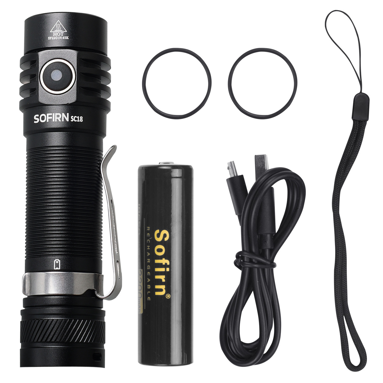 NEW Custom Sofirn 2500 lumen 1500M SST40 LED strong light long range aluminum alloy rechargeable tactical flashlight