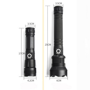 2024 Custom 18650 Rechargeable Battery 5 Modes Led Tactical Flashlight Zoomable T6 Torch For Camping lamp light