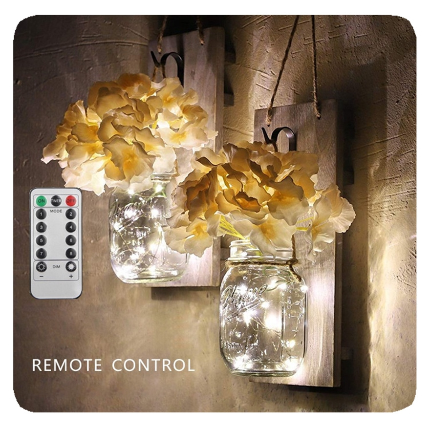 New Retro Decor Night Light Glass IP66 Remote Control Wedding Lamps Battery Operated Wall Led Lights For Home Outdoor lamp