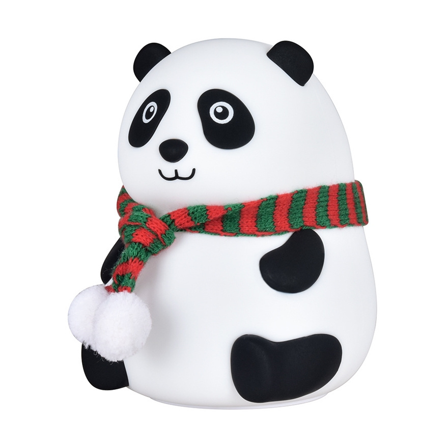 New LED Panda Night Light Silicone Children's Nursery for Toddler Boy Girls Bedroom Timer Auto Shutoff AAA Battery Operated lamp