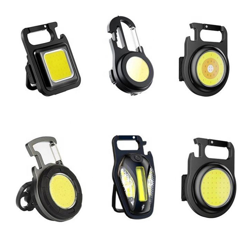 LIANGTE 500 Lumens Mini Aluminum Rechargeable Portable Pocket Waterproof Magnetic COB Led Keychain Flashlight Camping Work Light