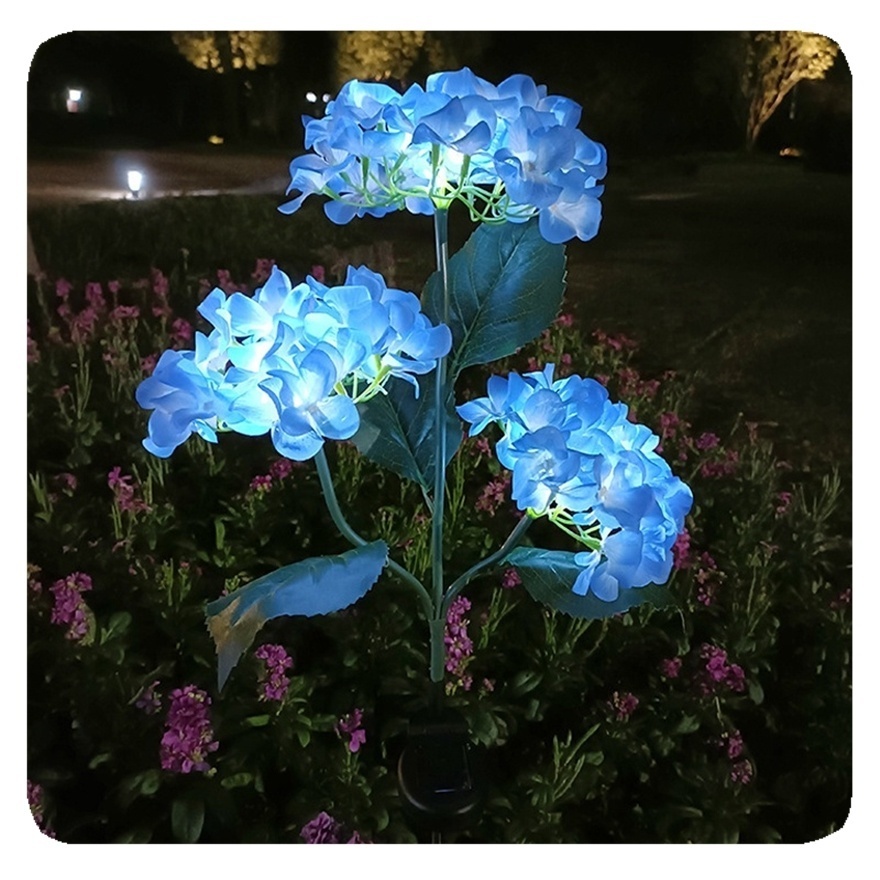 New Halloween Decorations Lights Outdoor Solar Hydrangea Flower Light Lamp