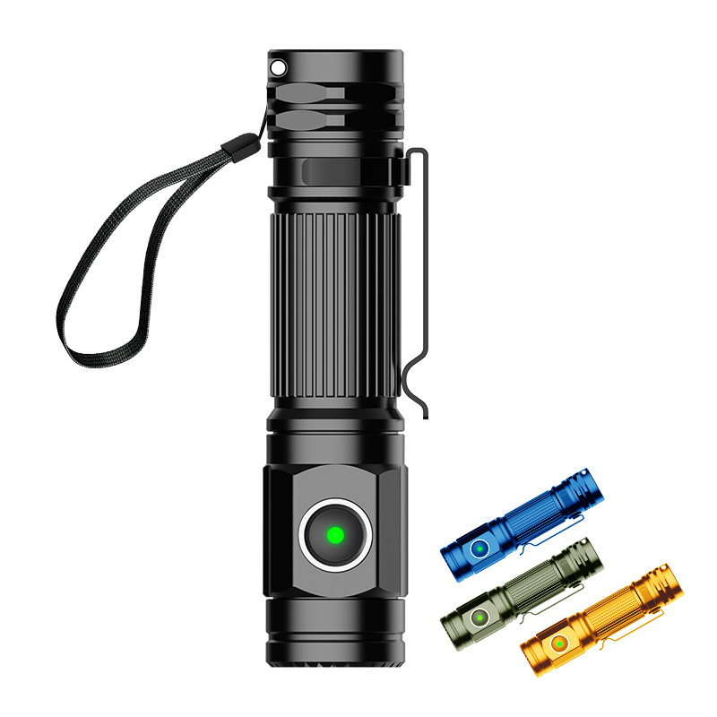 2024 Small 5000 LUMENS POCKET Hand flash EDC Rechargeable LED flashlight lamp light