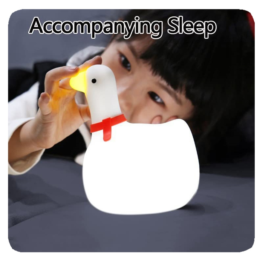 New Kids Night Light Motion Sensor Solar Indoor Lights Cute Silicone Tischlampe Goose Nursery Inductance for Baby Toddler lamp