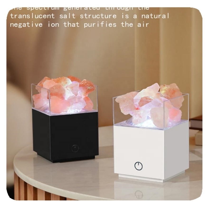 New 2 In 1 3d Aurora Ceiling Bedroom Decor 7 Modes Natural Himalayan Crystal Salt Rock led Projector Star Night Light Lamp