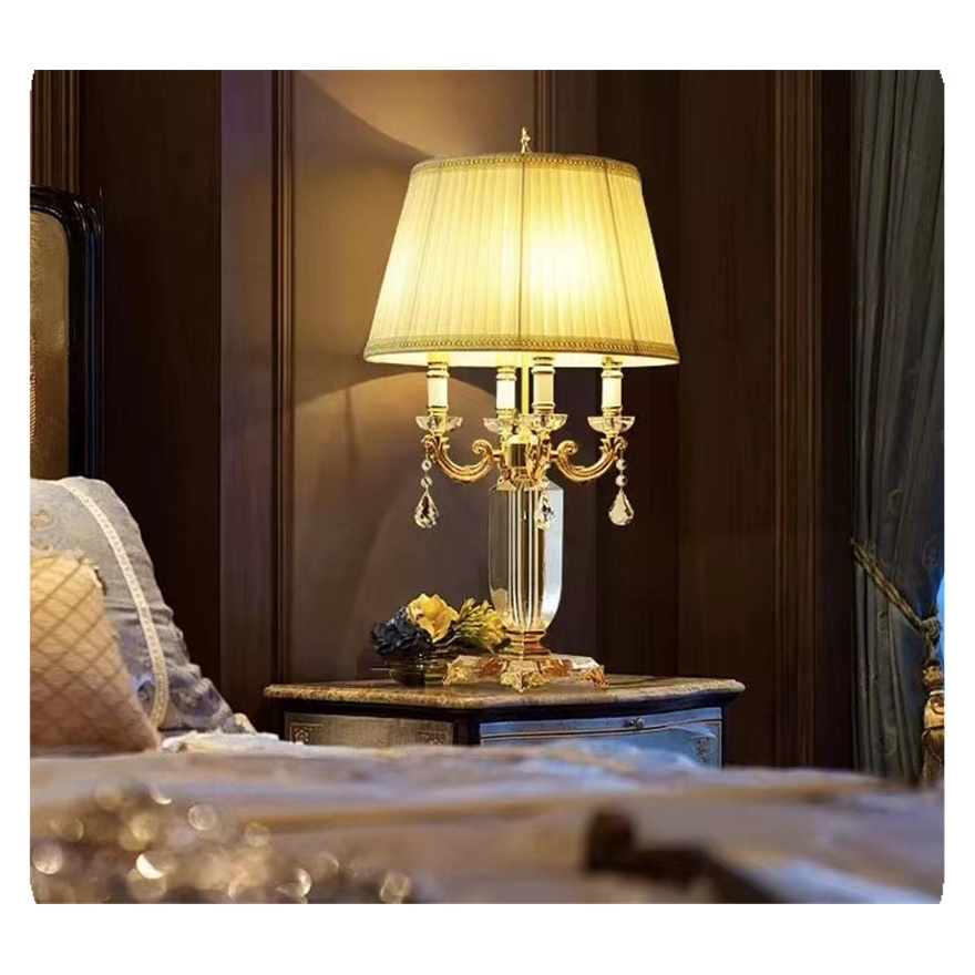 New modern led desk lamparas design decoration bedroom night light home goods crystal lampen luxury candelabra table Lamp