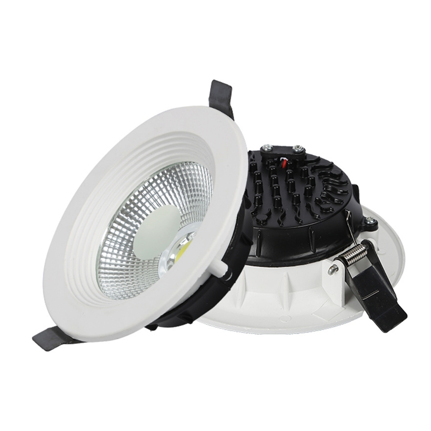 LIANGTE custom Factory indoor lighting recessed aluminum housing 7W 15W 30W COB led downlight double colors