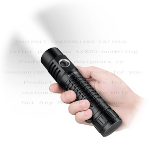 Custom Portable Pocket EDC Tactical Lithium Battery USB Rechargeable Torch Light LED Flashlight Range Waterproof Lanterns