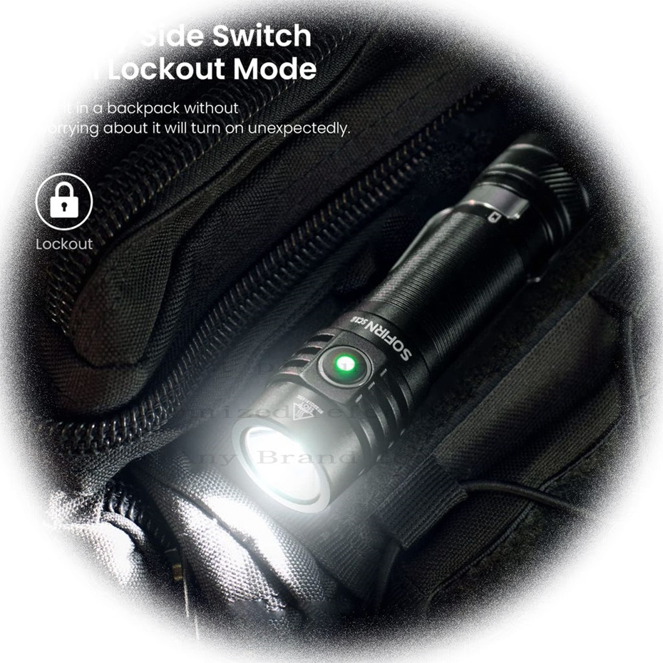 NEW Custom Sofirn 2500 lumen 1500M LED strong light long range aluminum alloy rechargeable tactical flashlight