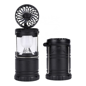 New Multifunctional Pop Up Telescopic Camping Light LED Camp Lantern With Foldable Fan Lamp