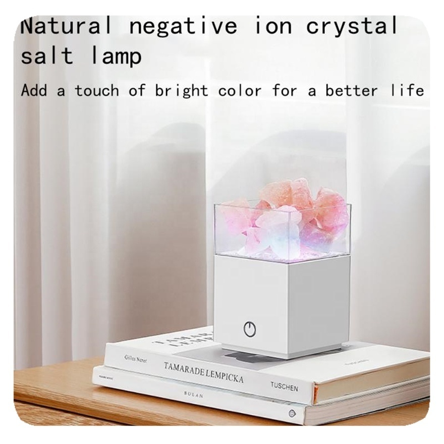 New 2 In 1 3d Aurora Ceiling Bedroom Decor 7 Modes Natural Himalayan Crystal Salt Rock led Projector Star Night Light Lamp