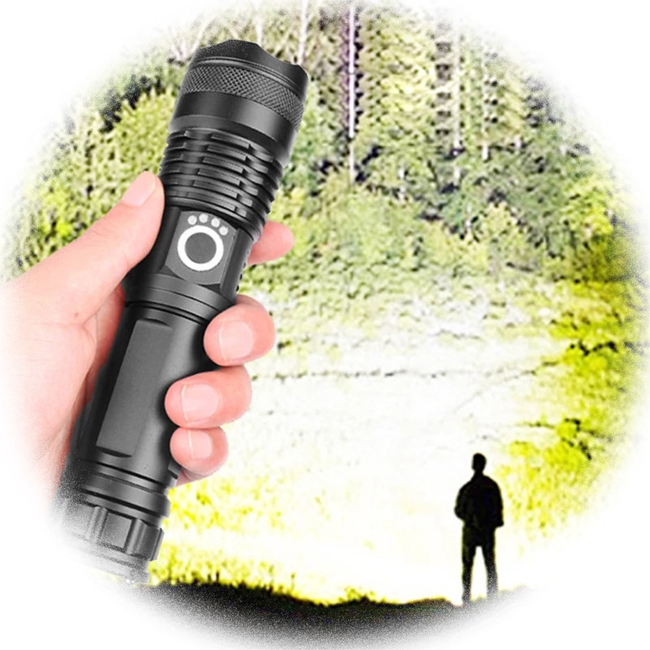 2024 Torch Tactical Telescoping Rechargeable led Linterna Taschenlampe Flashlight 100000 Lumens Waterproof lamp light