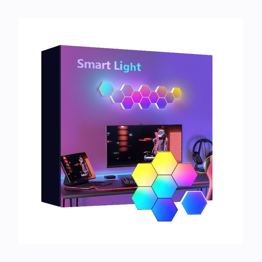 New led light lamp Rgbic Smart Hexagon Wall Lights Panels Wifi for Living room game house hexagonal light hexagonale led lamp