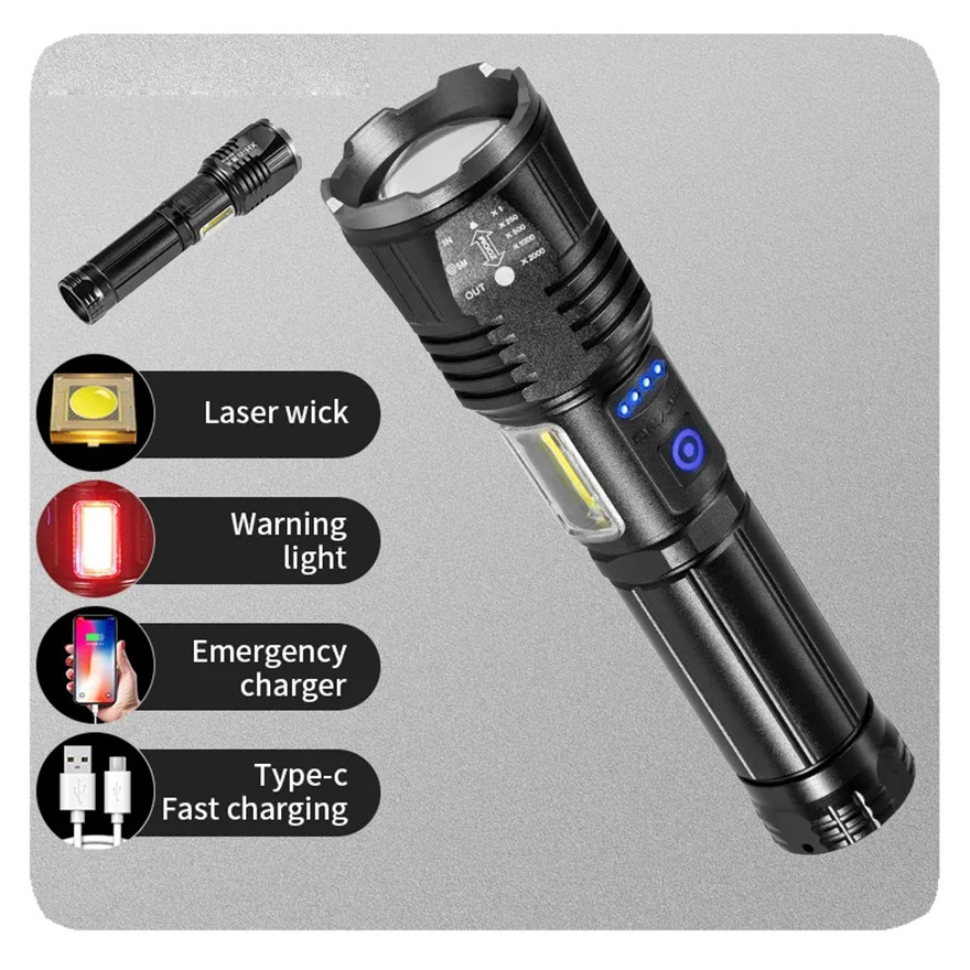 Custom Liangte 100000 Luminens Lampes Poche Zaklamp Luz De Led Torcia Elettrica Taschenlampe Diving Flashlights Torches