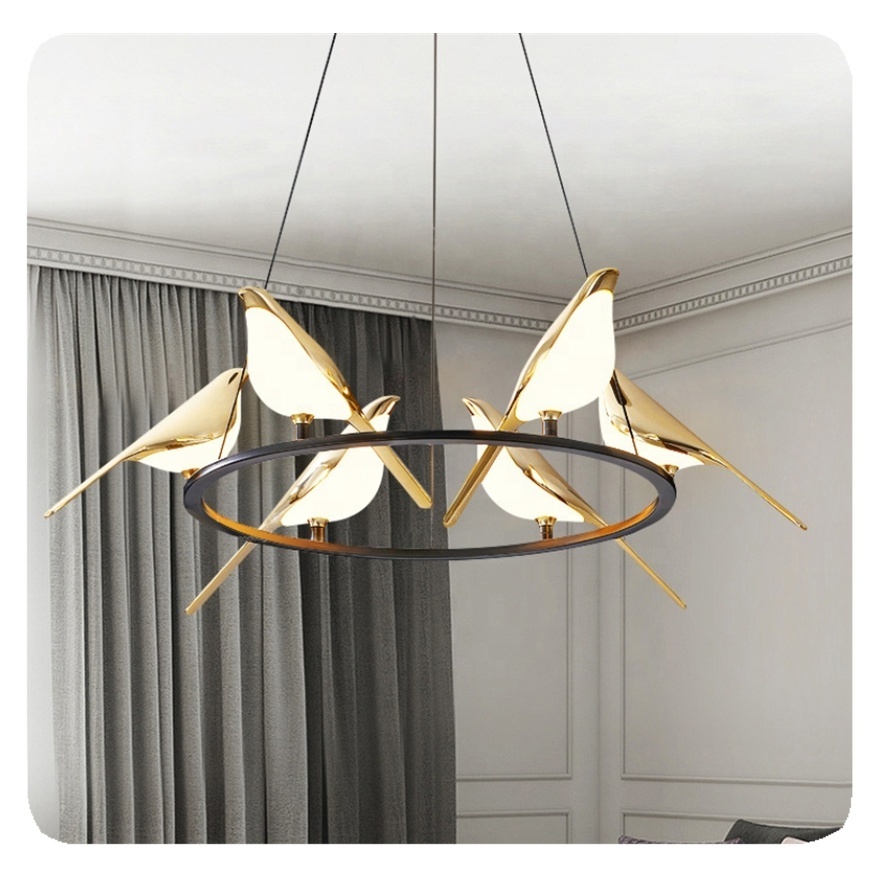 New led light Designers Creative modern decorative dining bird chandelier Lamp