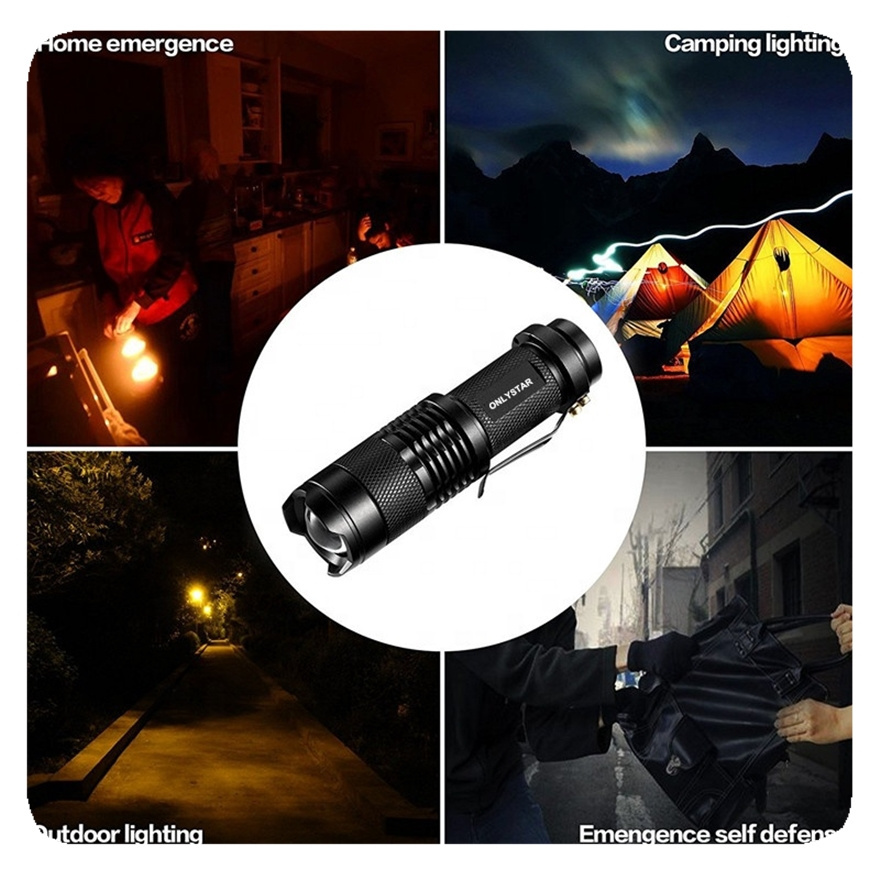 Custom Mini Small Portable lighting Zoom Aluminum alloy kids light 3w rechargeable Liangte led tactical flashlight with clip