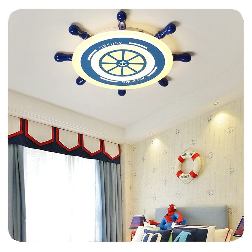 New Creative personality nautical children's room light cartoon warm bedroom study LED ceiling Lamp