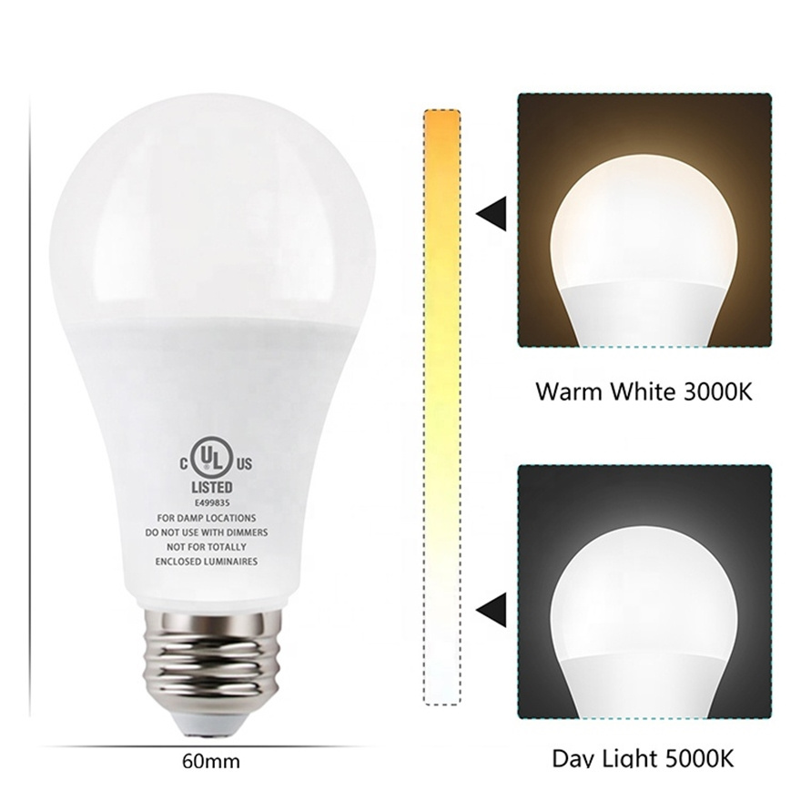 LIANGTE custom 9 Watt Emergency Rechargeable E26 B22 E27 Battery Operated LED Light Bulb For Home