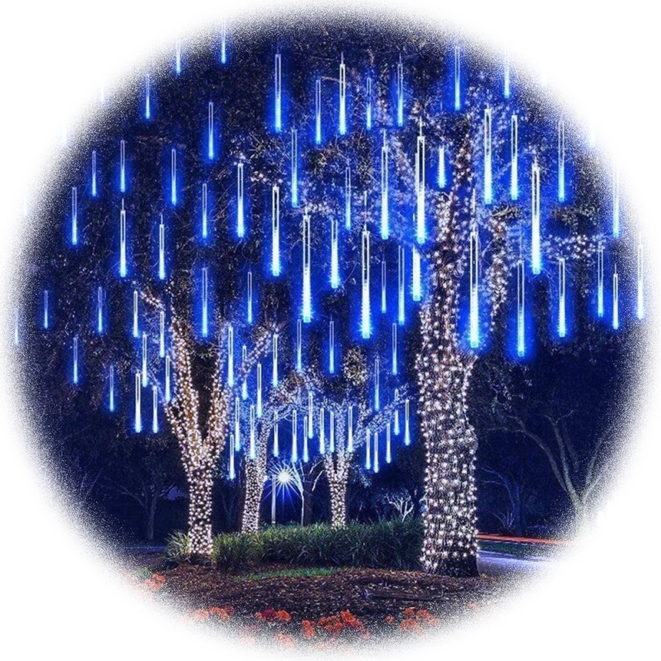 twinkle fairy/battery NEW 30cm/50cm/80cm Waterproof Tubes Colorful Meteor Shower Led Lights For Christmas Wedding Trees Garden