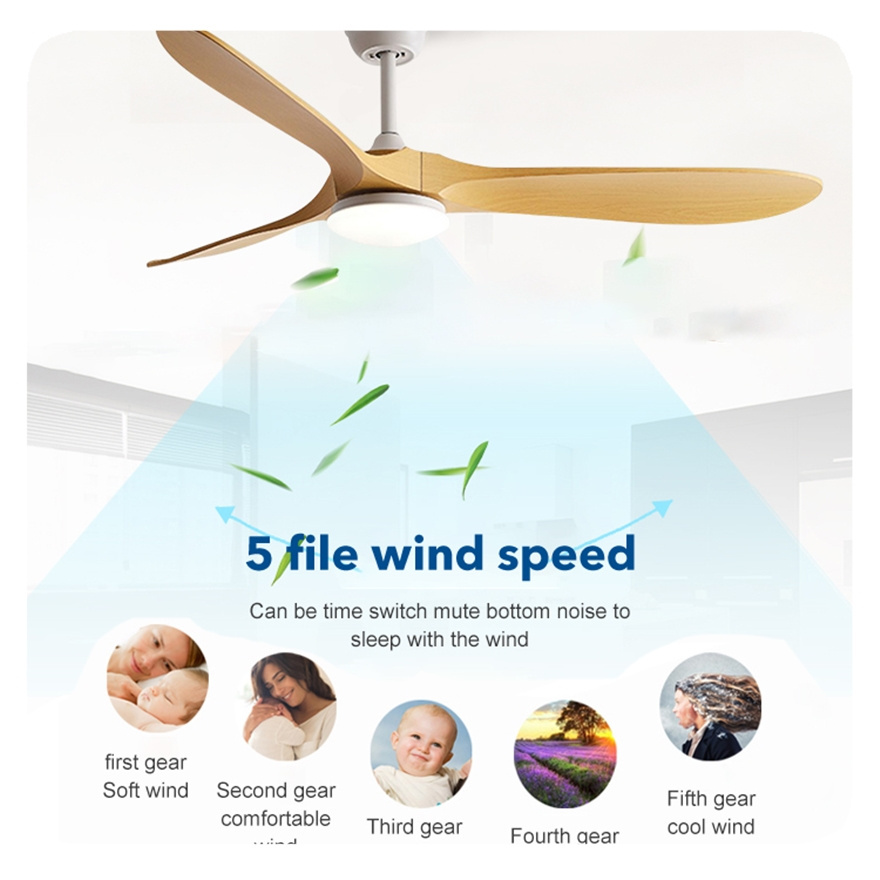 NEW 42 52 60 Inch Home Luxury Decorative ABS Blade DC Motor Remote Control Modern Bldc Led Ceiling Fan With Light