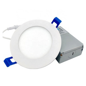 New Commercial 6W 9W IC Rated 4 6 Inch Recessed Low Profile With Junction Box 3 CCT Slim Round Panel Light LED Downlights Lamp