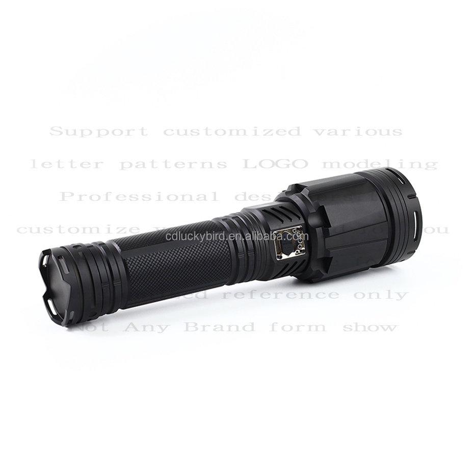 Custom Bright 15000lm Super Strong 100W Telescopic Zoom LED Flashlight with 7 modes 36 Core XHP360 IPX6 Waterproof Torch Light