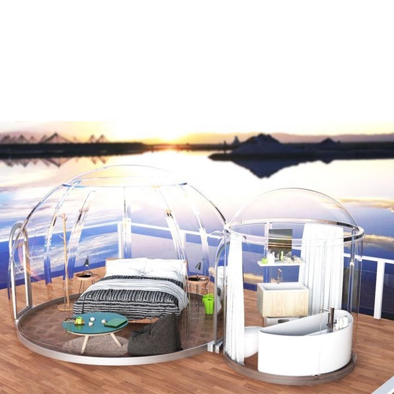 2022 Newest Design Dome Star View Pod Outdoor Pc Pod Modular Glass Prefabricated Dome Houses