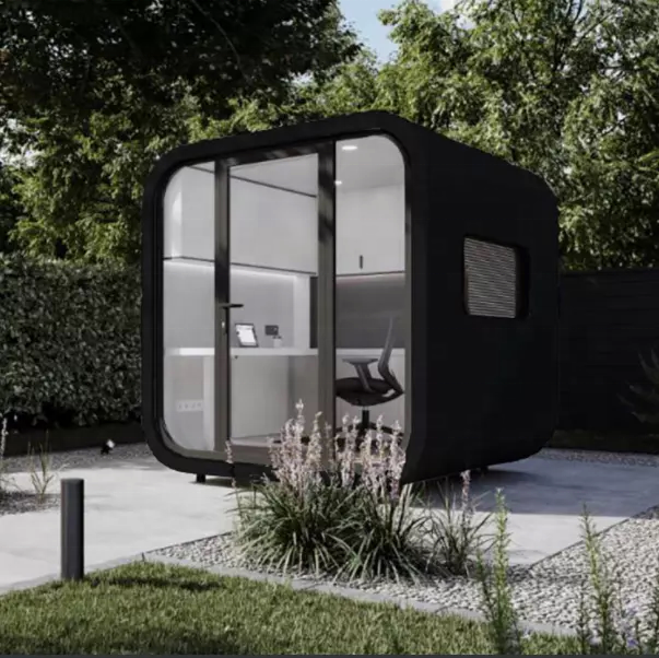 Full Screen With Light Strip Around Office Pod Outdoor Waterproof Prefab House Home Garden Backyard Tiny House