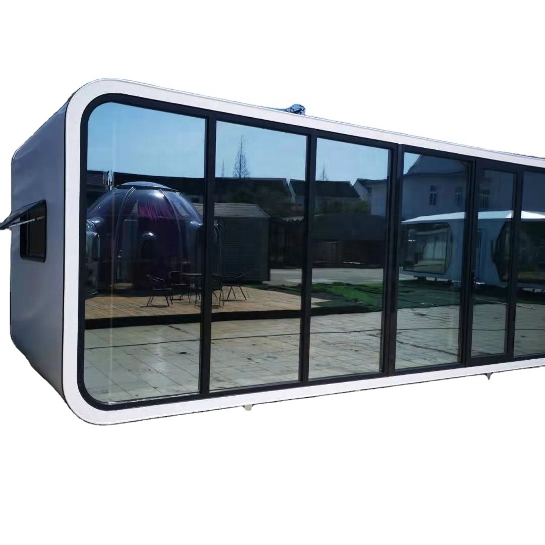 Outdoor mobile home relocatable fully assembled prefab soundproof studio pod customizable container cabin for hotel, living room