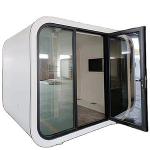 Tiny Living Room Prefabricated work pod office 20-40 ft fully assemble cabin house smart movable bathroom pod